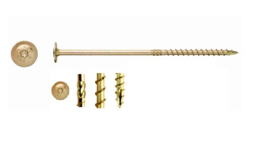 Wkręt ciesielski z podkładką 6x180 torx 100szt DMX