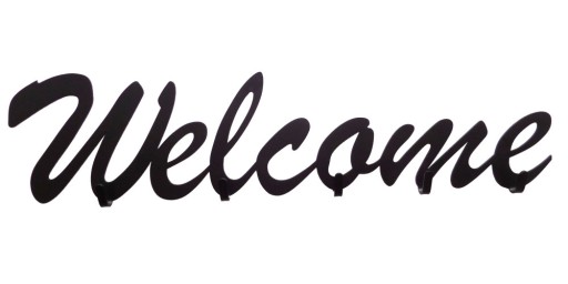 WIESZAK NA UBRANIA KLUCZE WELCOME STALOWY