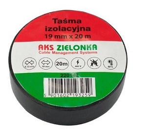 AKS Taśma izolacyjna 19mm x 20m czarna 220142