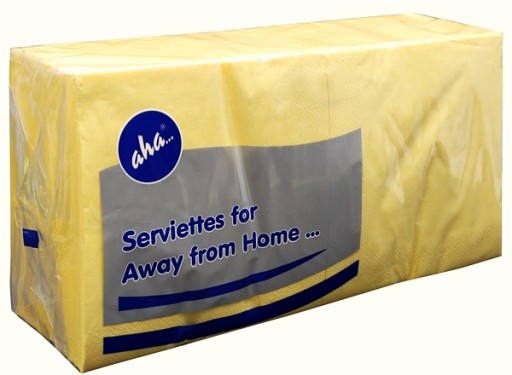 Serwetki 33x33 AHA 2-WARSTWOWE 250 SZT. ŻÓŁTE