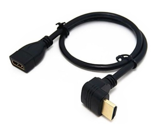 Kabel Kątowy HDMI do HDMI 1080 FULL HD DOLNY 50cm