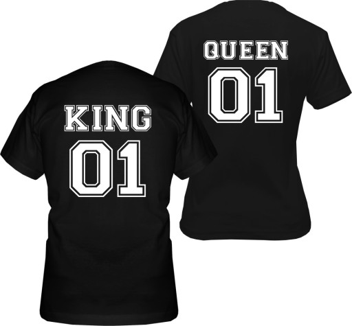 Koszulki KING QUEEN koszulka dla zakochanych PAR M