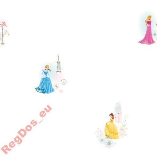 Tapeta Disney Princess księżniczki w rolkach biala