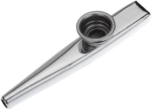 Kazoo mirliton metalowy SREBRNY