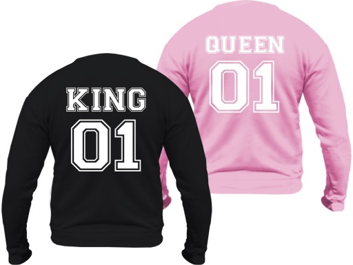 Bluza KING QUEEN bluzy dla zakochanych PAR kpl. L