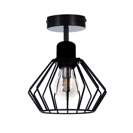 Lampa Wisząca Sufitowa Żyrandol RETRO czarna R01