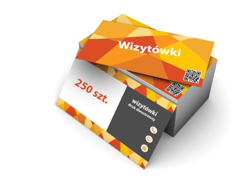 Wizytówki 250 sztuk dwustronne 4/4 kreda 350g/m2