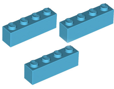 LEGO klocek 1x4 6036238 3010 turkus WeDo 45300 3x