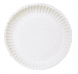 TALERZ PAPIEROWY 23 CM 100 SZT BIAŁY JEDNORAZOWY