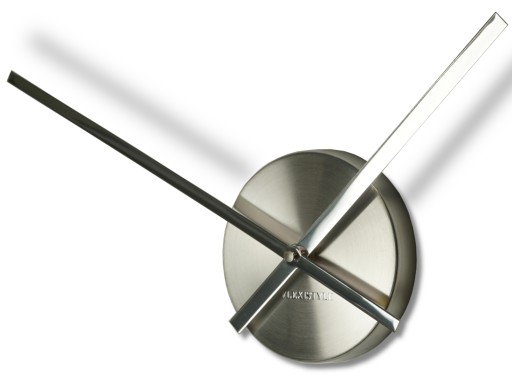 Nowoczesny zegar ścienny cichy metal minimalizm PL