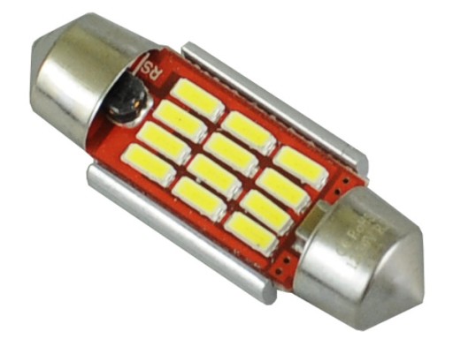 mocna żarówka 12 LED 10x36 mm c5w c10w CAN 12v RS