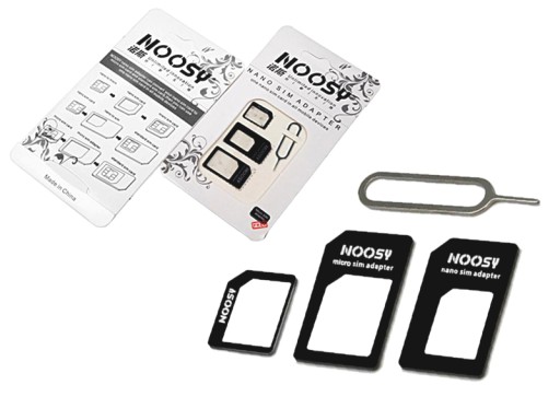 ZESTAW ADAPTER 4W1 MICRO NANO NORMAL SIM + KLUCZ