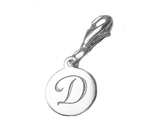 charms LITERA D zawieszka c161 srebro p925 alfabet