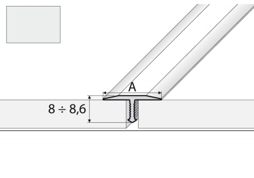 A54 Profil fugowy 13mm ALUMINIUM NATURALNE 200cm