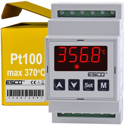 REGULATOR TEMPERATURY na SZYNĘ DIN termostat Pt100