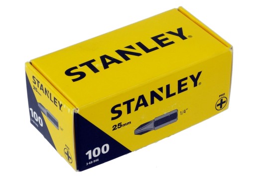 BIT STANLEY BITY GROT KOŃCÓWKA PH 2X25 OP. 100szt.