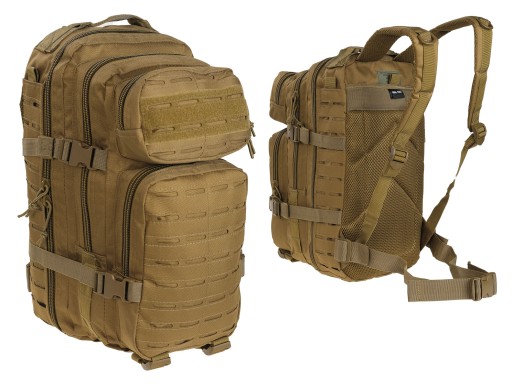 Mil-Tec Plecak wojskowy taktyczny turystyczny ASSAULT LASER CUT 20L Coyote