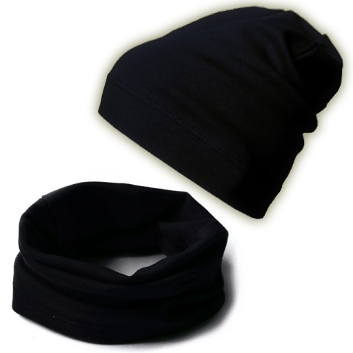 Komplet CZAPKA + TUBA beanie komin KOLORY r. 52-54