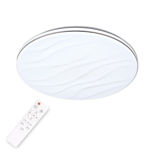 LAMPA SUFITOWA OPRAWA NATYNKOWA PLAFON LED 48W 38CM Z PILOTEM ŚCIEMNIACZ