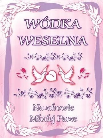 ETYKIETA NA WÓDKĘ EA43 50SZT/OPK WYPRZEDAŻ