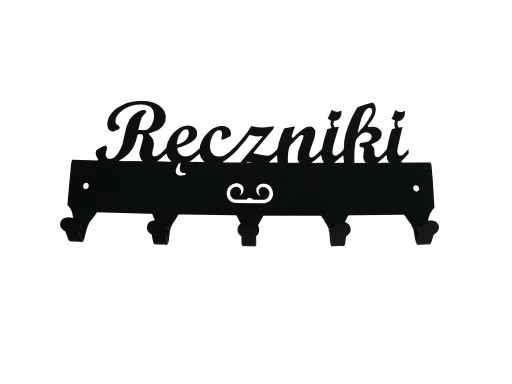 Wieszak Ręczniki metalowy czarny kuchnia łazienka