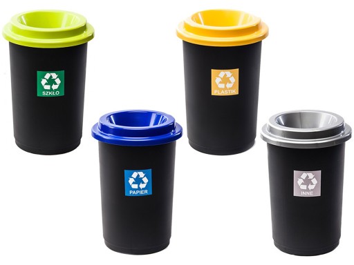 Zestaw koszy do segregacji Eco-Bast 50l - 4 sztuki