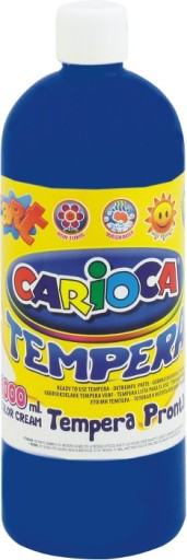 Farba plakatowa tempera CARIOCA 1000 ml niebieska
