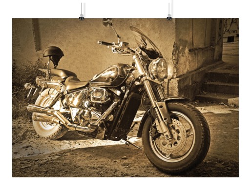 PLAKAT MOTOR MOTOCYKL 90x60 CM 5 WZORÓW MATOWY