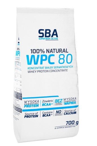 MLEKOVITA BIAŁKO WPC80 700g WHEY PROTEIN NATURALNE