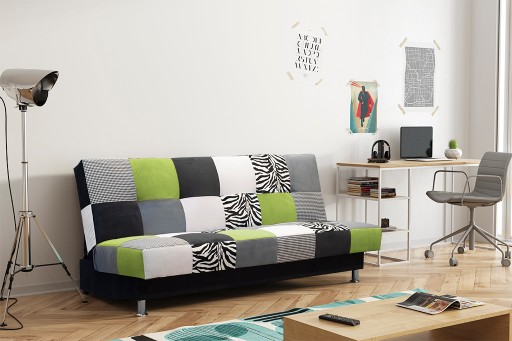 Kanapa młodzieżowa sofa rozkładana kolorowa 200 cm