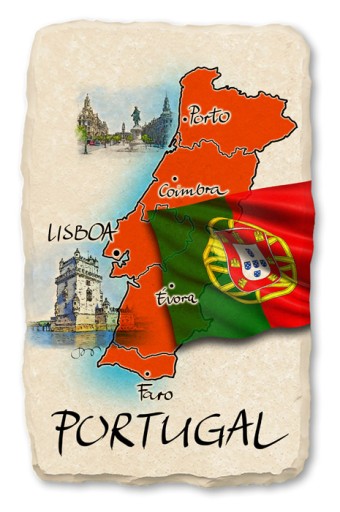 Magnes lodówkę kamień PORTUGALIA PORTUGAL mapa 419