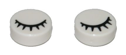 LEGO 1X1 OKRĄGŁY GŁADKI OKO OCZY 98138pb028 - 2SZT