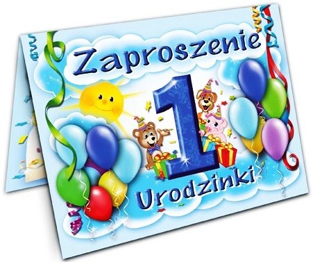 Zaproszenie zaproszenia na urodziny urodzinki roczek pierwsze