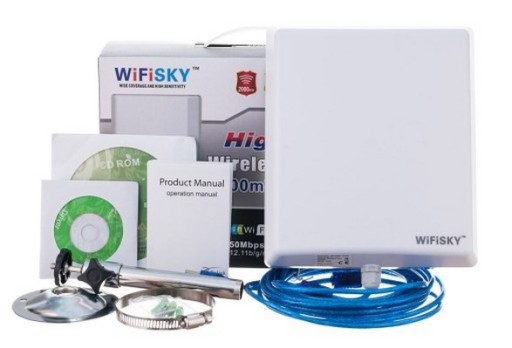 ANTENA AKTYWNA WiFi SKY USB 36dBi NAJMOCNIEJSZA