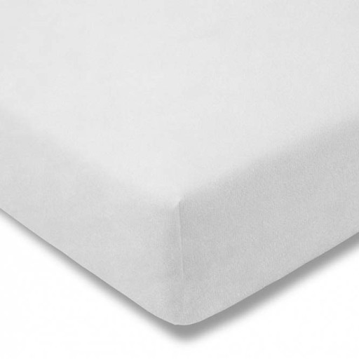 ESTELLA Prześcieradło Welurowe 200x200cm Białe