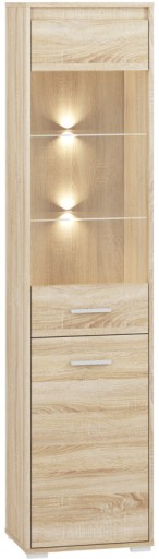 AVO 05 witryna 48 cm z LED i półkami sonoma jasna