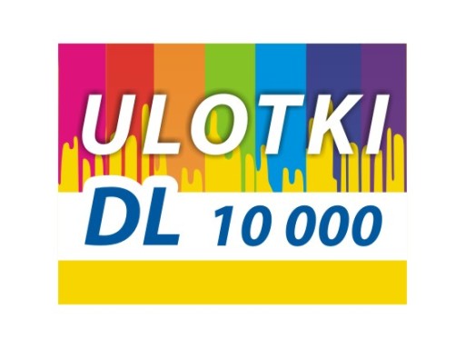 ULOTKA DL 10000 SZT. 130g 2stronne ULOTKI KOLOROWE