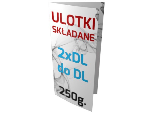 ULOTKI SKŁADANE 2xDL do DL - 1000 szt - KREDA 250g