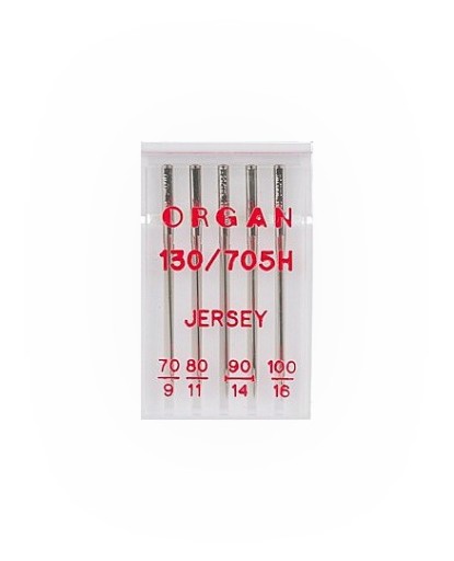 Igły do maszyn półpłaskie Organ Jersey MIX 70-100