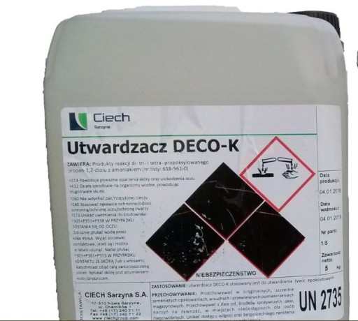 UTWARDZACZ DECO K deko do żywica epoksydowy 5 kg