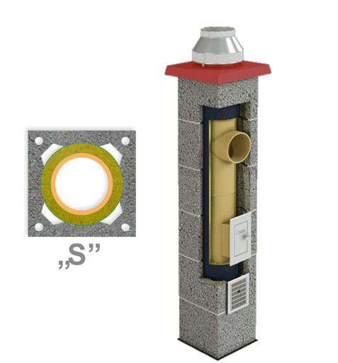 NPB Komin Kominy System Kominowy BRATA U S 4m160