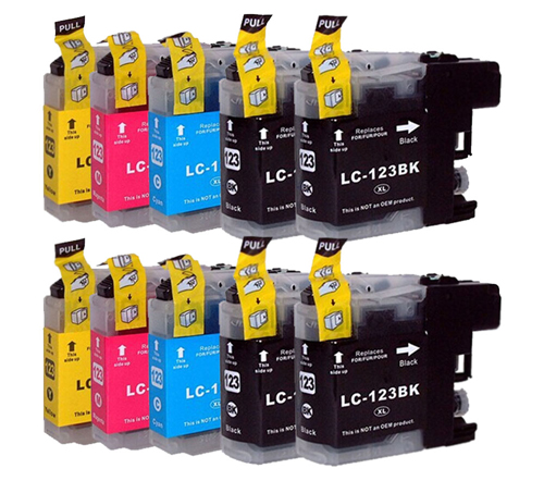 10x TUSZ DO BROTHER LC123 DCP J132W J152W j552W