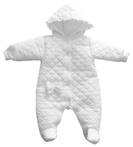 Kombinezon biały ocieplany chrzest zima r. 80 cm