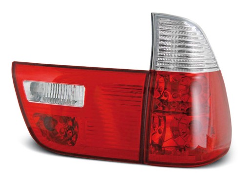 Lampy tył tylne BMW X5 E53 99-03 Red White Clear