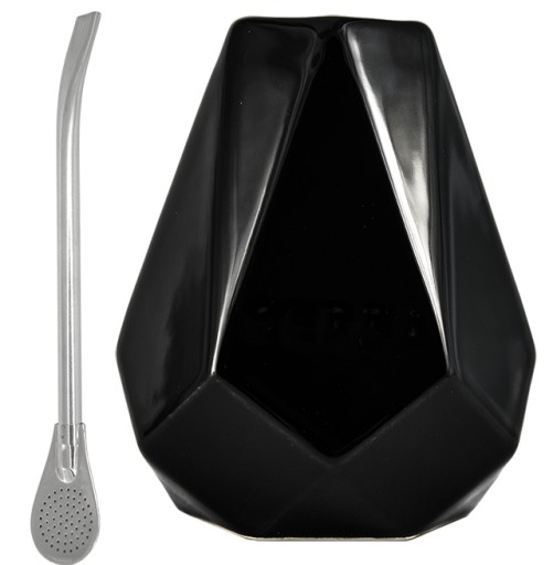 Zestaw Matero Czarne Diament + BOMBILLA yerba mate