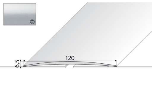 Listwa łączeniowa A73 aluminiowa 100x12cm SREBRO