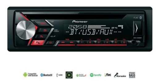 PIONEER DEH-S3000BT FLAC ANDROID USB BLUETOOTH CD