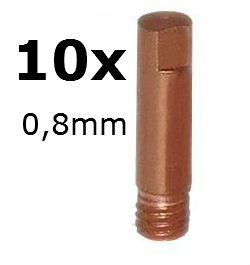 Końcówka prądowa MB15, drut fi0,8 M6x25mm -10szt