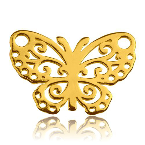 Zawieszka złota MOTYL AŻUR CELEBRYTKA srebro 925