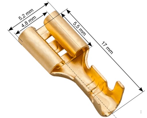 Konektor nieizol. płaski żeński 4,8/17 43-108